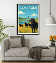 poster Taureaux de Camargue