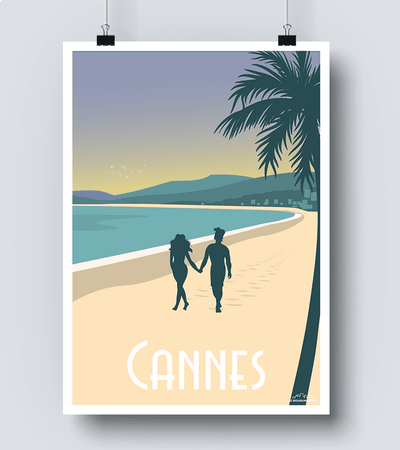 Affiche La plage de Cannes
