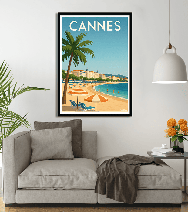 poster La plage de Cannes