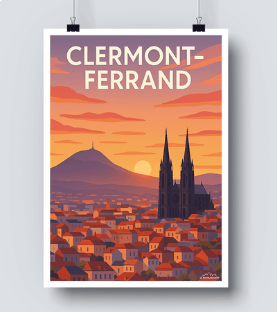 Affiche vintage Clermont-Ferrand