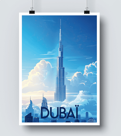 Affiche Dubaï Burj Khalifa