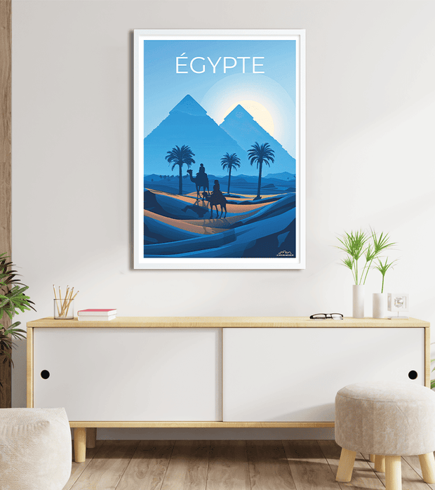 Affiche vintage Egypte Pyramide 