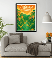 poster Rétro Les Gorges du Tarn