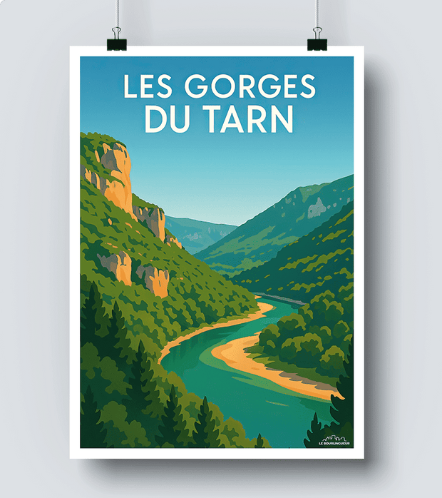Affiche vintage Les Gorges du Tarn