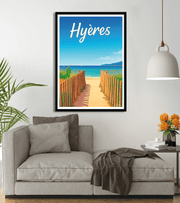 poster plage d Hyères
