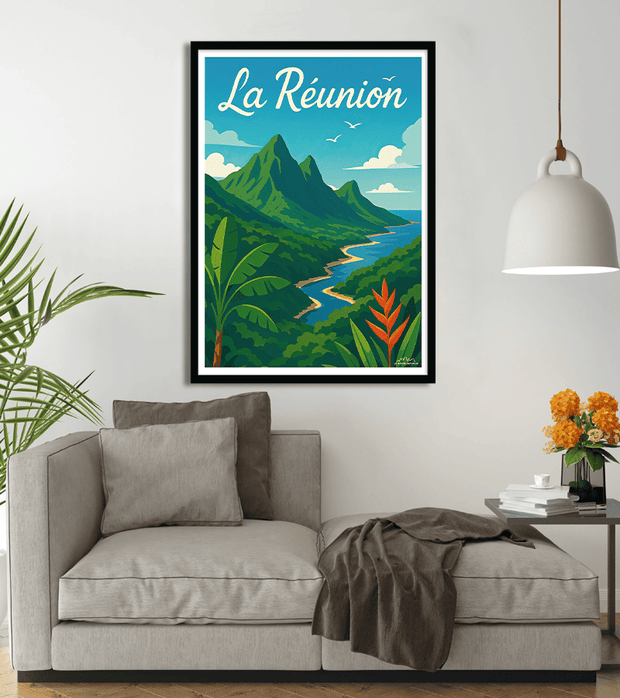 poster rétro La Réunion