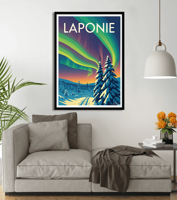poster vintage Laponie