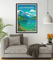 poster Vintage Les Pyrénées