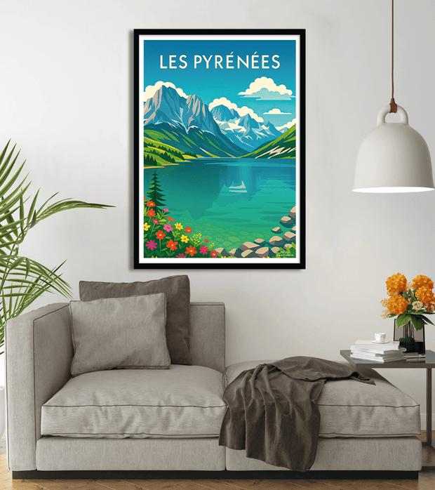 poster Vintage Les Pyrénées