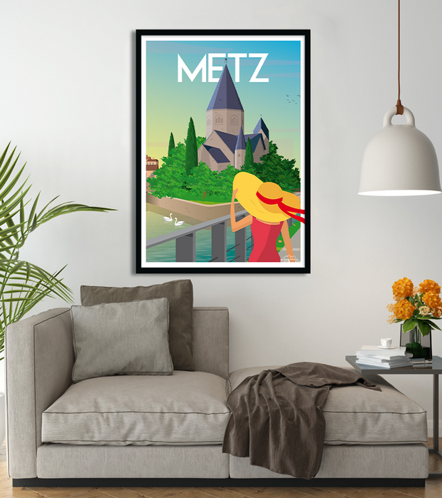 Affiche Metz - Temple Neuf