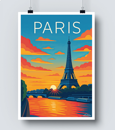 Affiche vintage La Tour Eiffel