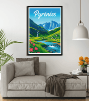 poster Montagnes Les Pyrénées