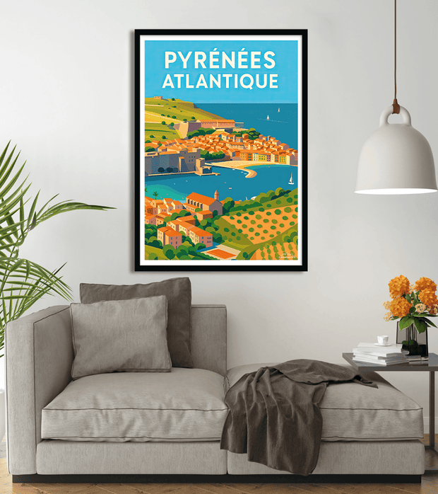 poster vintage Pyrénées Atlantiques