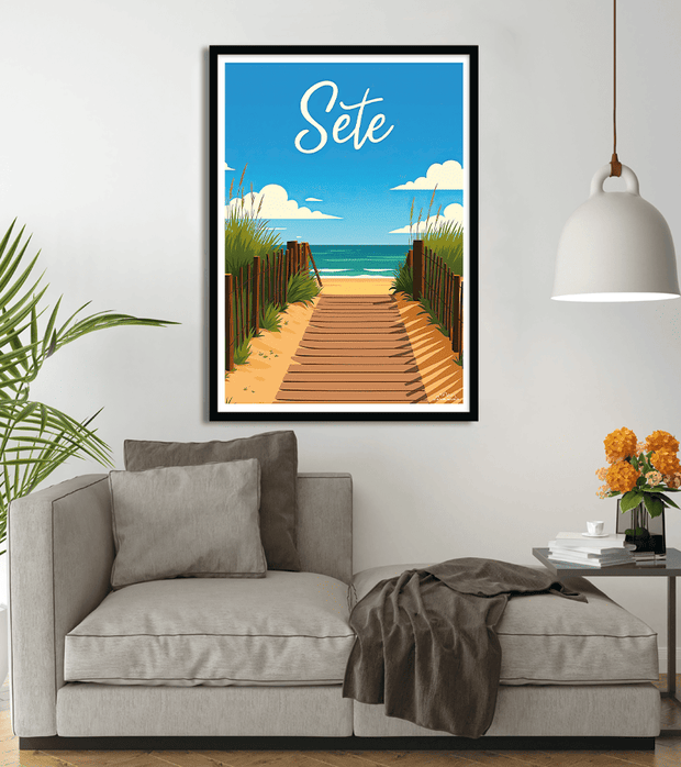 poster Plage de Sète