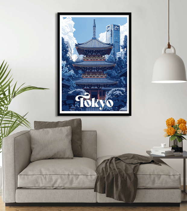 Affiche Temple Tokyo