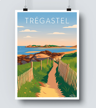 Affiche Bord de Mer Trégastel 