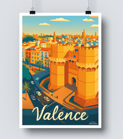 Affiche Les tours Serranos Valence