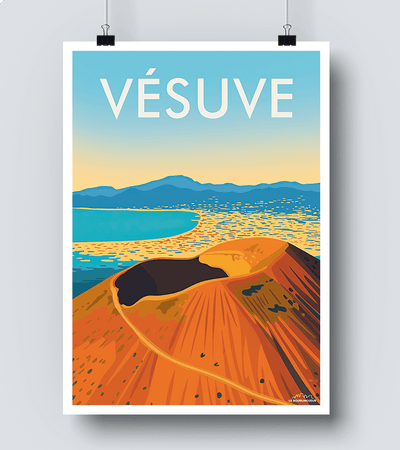 Affiche vintage Vésuve