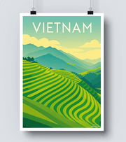 Affiche Rizière Vietnam