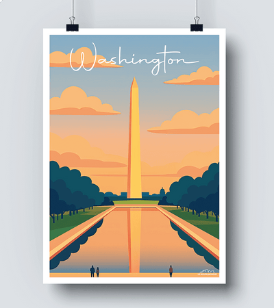 Affiche Vintage Washington