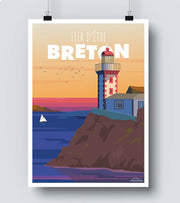 Affiche Bretagne vintage