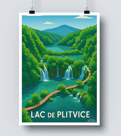 Affiche lac de Plitvice - Croatie