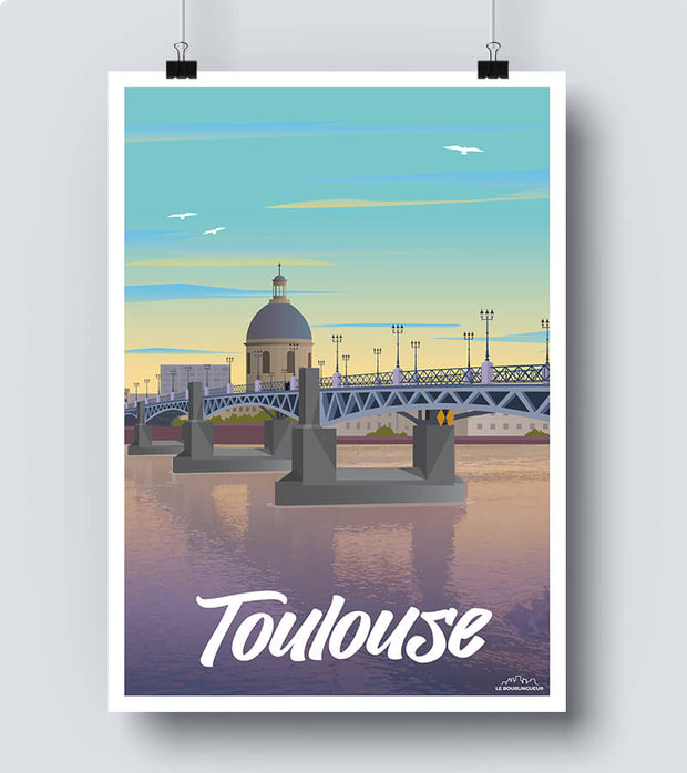 Poster vintage Pont toulouse