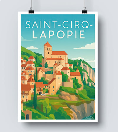 Affiche Saint Cirq Lapopie