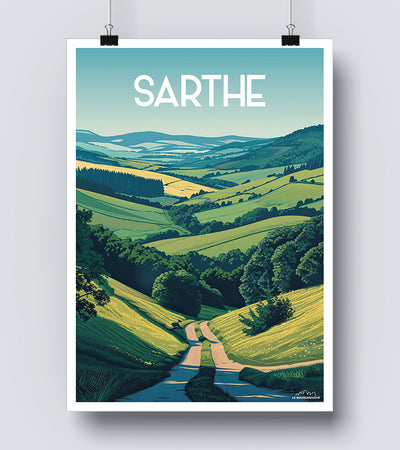 Affiche Vintage Sarthe
