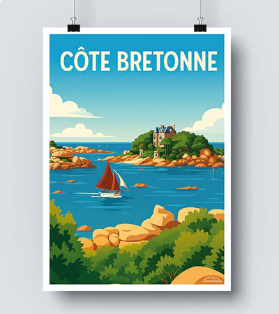 Affiche Côte Bretonne