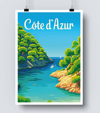 Affiche vintage Côte d Azur