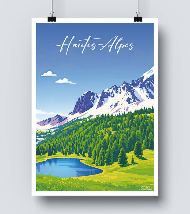 Affiche Hautes Alpes – Le Bourlingueur