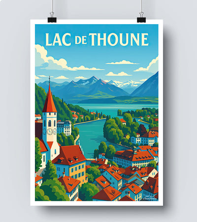 Affiche Lac de Thoune