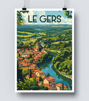 Affiche Le Gers vintage