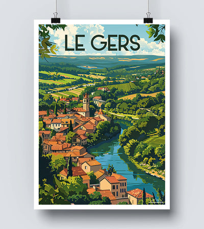 Affiche Le Gers vintage