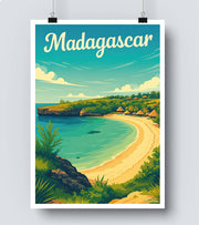 Affiche Madagascar Vintage