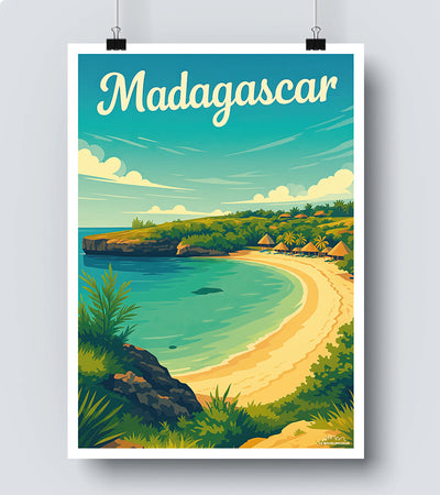 Affiche Madagascar Vintage