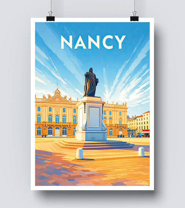 Affiche-Poster Vintage Nancy - Multicolore - Papier