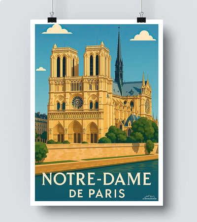 Affiche vintage Notre Dame de Paris