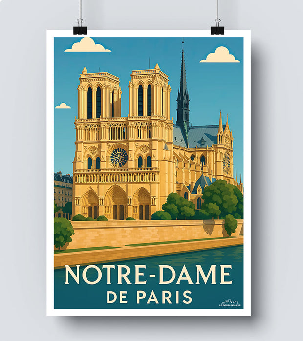 Affiche vintage Notre Dame de Paris