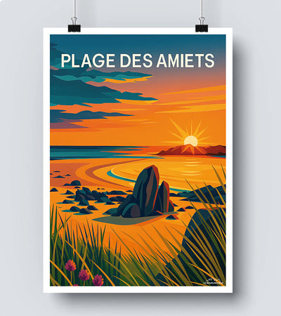 Affiche Plage des Amiets