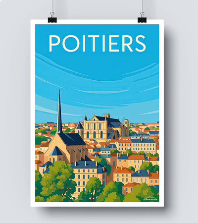Affiche vintage Poitiers