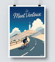 Affiche Le Mont Ventoux à Vélo