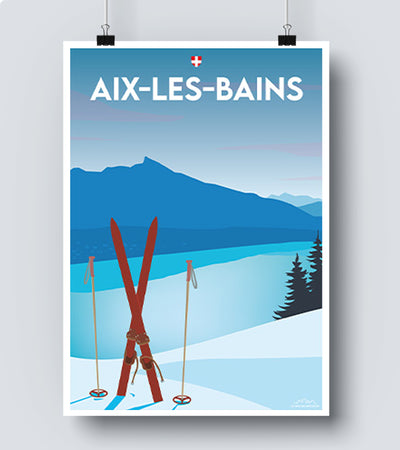 affiche aix les bains hiver