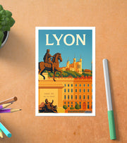Carte Postale Centre ville de Lyon