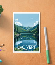 Carte postale Lac Vert
