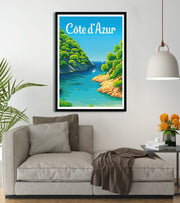 poster vintage Côte d Azur