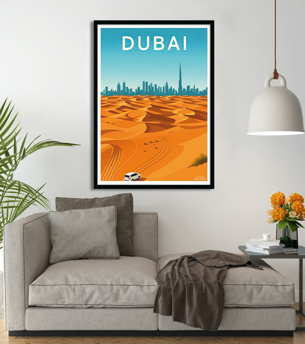 poster vintage Dubaï