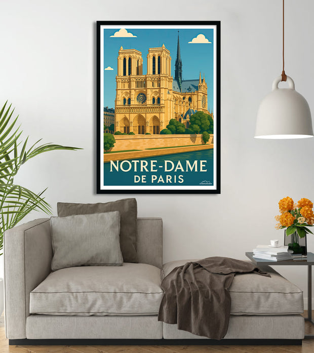 poster vintage Notre Dame de Paris
