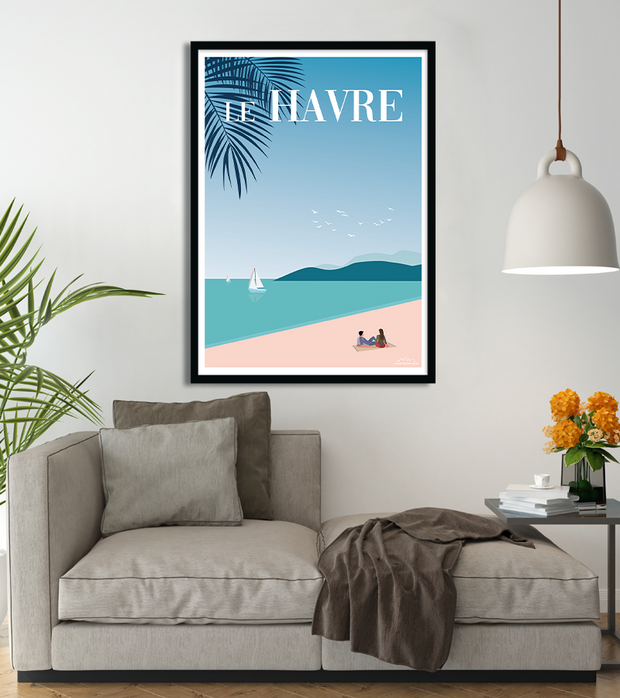 poster Le Havre plage